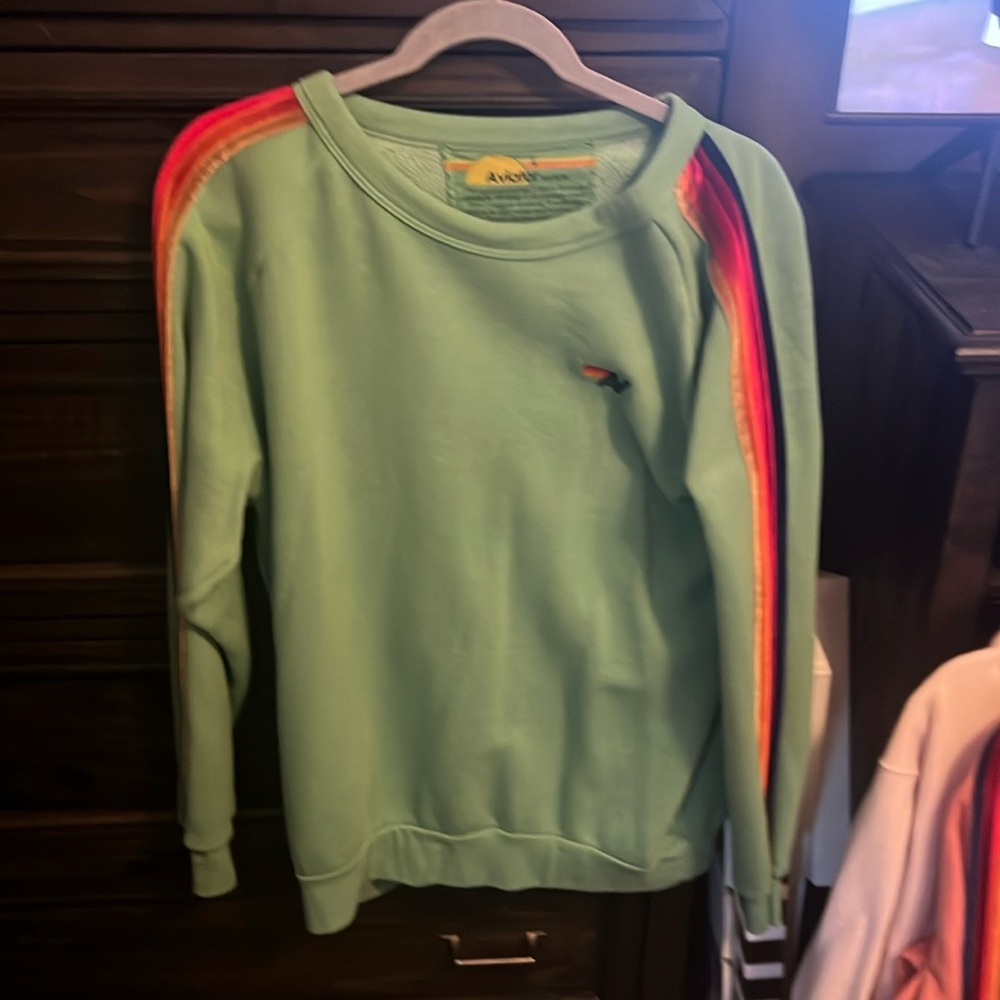 Aviator Nation green crew neck